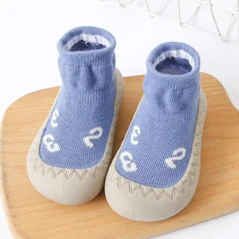 Symbol Patterned Baby Socks - Non Slip Baby Shoe Socks With Patterns